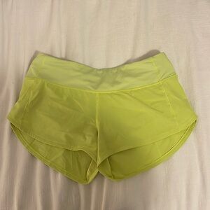 Lululemon neon speed up 2.5” low rise shorts